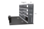 MR4 Express Range For Mercedes Sprinter L2H1- Two Bays - Top Tray configuration with matting photo 2