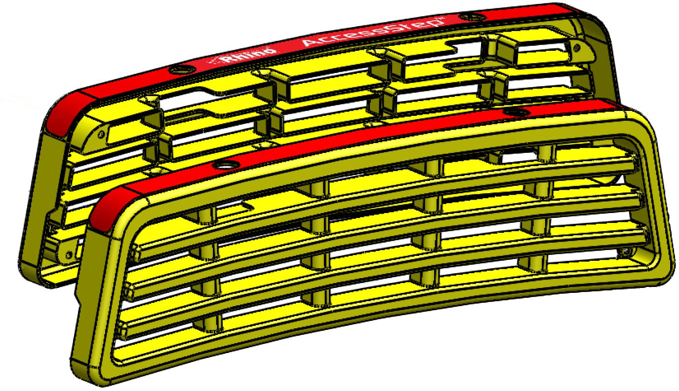 Plastic Tread Replacement Kit (Twin Yellow Step W/ Reverse Sensor Holes) photo 1