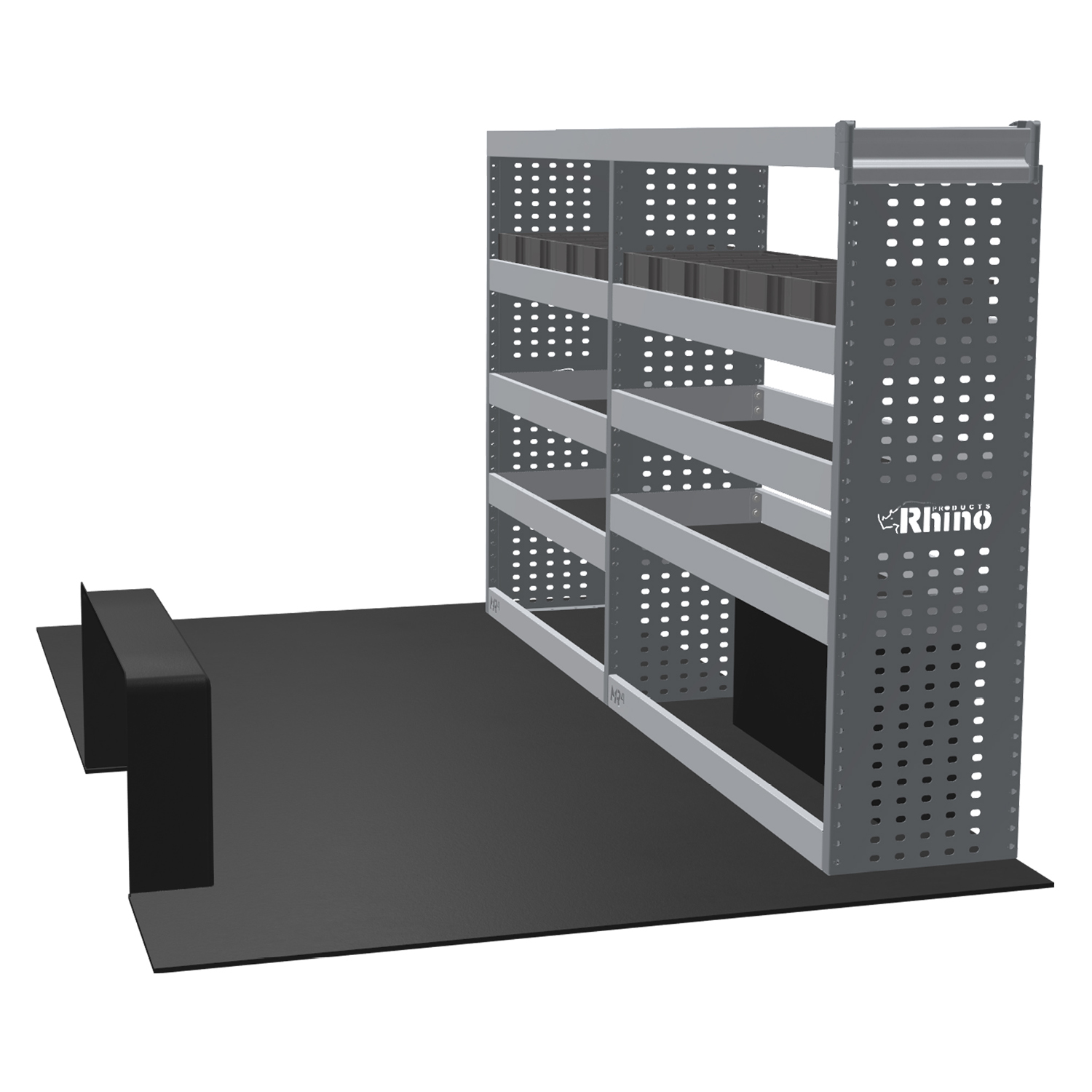MR4 Express Range For Mercedes Sprinter L1H1- Two Bays - Top Tray configuration with matting photo 1
