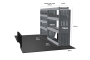 MR4 Express Range For Volkswagen T6 L1H1- Two Bays - Top Tray configuration with matting photo 6