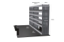 MR4 Express Range For Ford Transit L3H2 Rear - Wheel-Drive - Two Bays - Top Tray configuration with matting photo 2