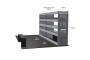MR4 Express Range For Renault Trafic L2H1- Two Bays - Top Tray configuration with matting photo 2