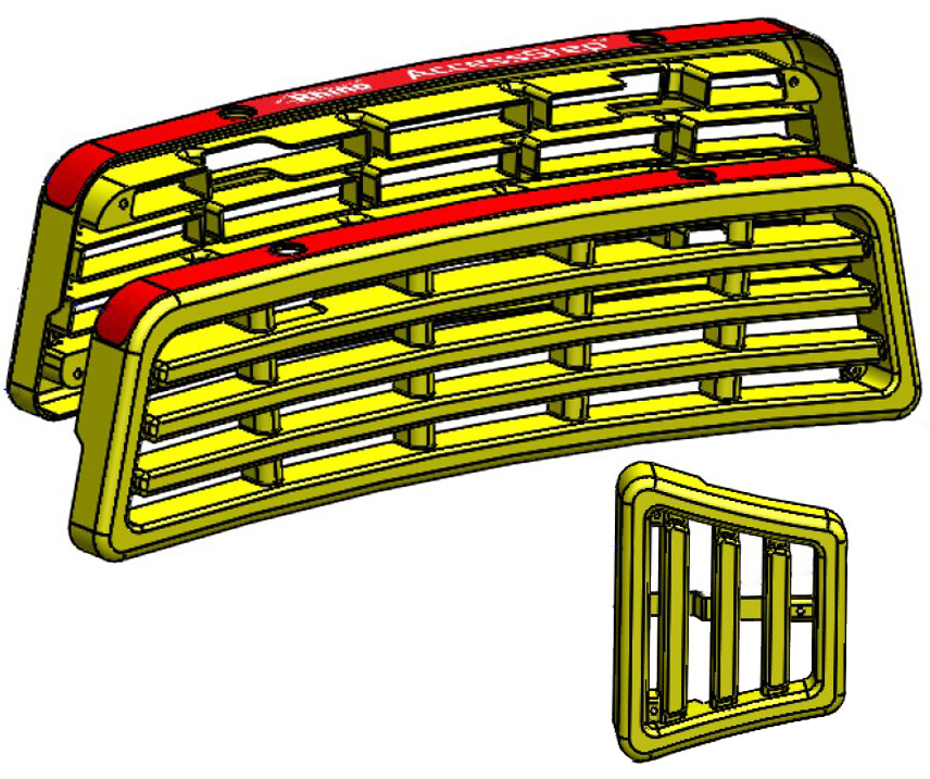Plastic Tread Replacement Kit (Triple Yellow Step W/ Reverse Sensor Holes) photo 1